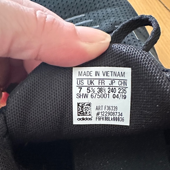 Adidas women’s Black Athletic Sneakers - Picture 4 of 5